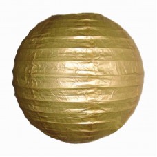 16" Paper Lantern Gold Regular Wire
